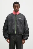 Kurtki i kamizelki sportowe męskie - Puma kurtka dwustronna Puma x A$AP ROCKY PLEATHER JACKET męska kolor czarny przejściowa oversize 632480 - miniaturka - grafika 1