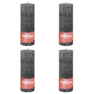 Świece - Bolsius Świece pieńkowe Shine, 4 szt., 190x68 mm, szarość burzy - miniaturka - grafika 1