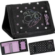 Portfele - BeUniq Portfel Stitch Czarny DS24EE-882 - miniaturka - grafika 1