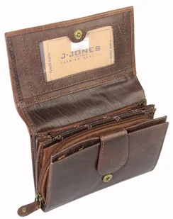 Portfel Damski Skórzany JENNIFER JONES Skóra Licowa Duży Z Suwakiem 5686 - Portfele - miniaturka - grafika 6