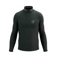Koszulki sportowe męskie - COMPRESSPORT koszulka termoaktywna unisex 3D THERMO HZ LS TOP black - miniaturka - grafika 1