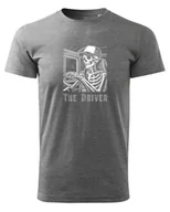 Koszulki i topy damskie - Koszulka The Driver Dla Kierowcy Szkielet Ciemnoszary melanż XL - miniaturka - grafika 1