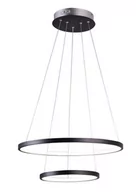 Lampy sufitowe - Candellux LAMPA wisząca LUNE 32-64745 futurystyczna OPRAWA zwis LED 40W pierścienie rings czarne 32-64745 - miniaturka - grafika 1