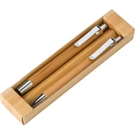 Zestawy piśmiennicze - Bambusowy zestaw piśmienny, długopis touch pen i ołówek mechaniczny - miniaturka - grafika 1