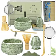 Herbata - Bambusowy Zestaw Prezentowy Do Herbaty Matchy Chashaku Trzepaczka Łyżka 7x - miniaturka - grafika 1