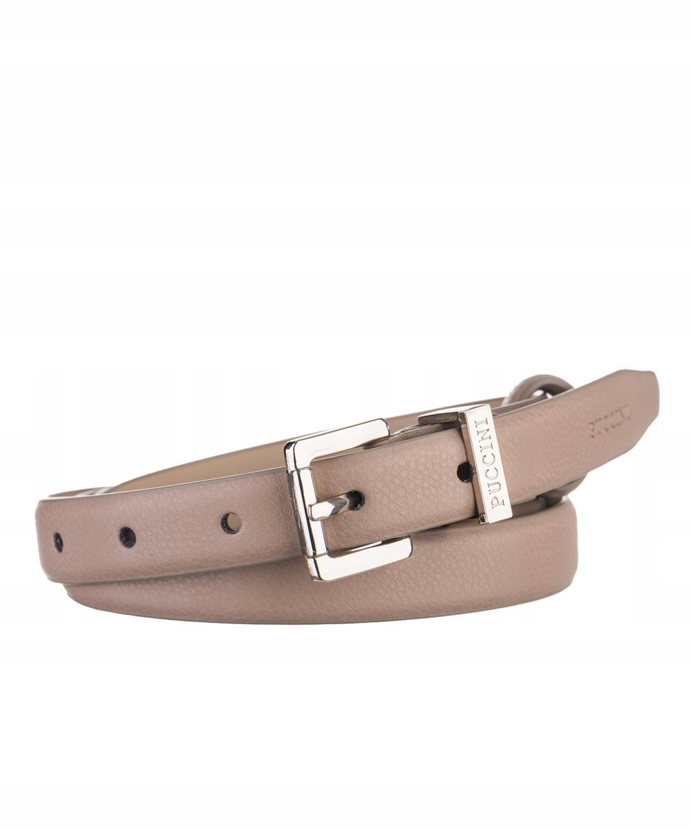 Pasek Damski Do Spodni Skórzany Skóra Naturalna PUCCINI Beżowy PAD203S 2B