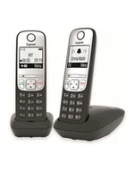 Telefony stacjonarne - Gigaset A690 Duo czarny - miniaturka - grafika 1