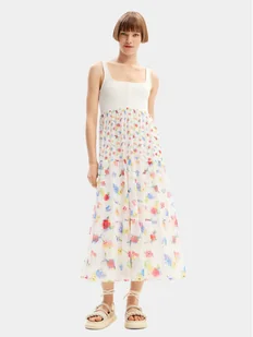 Desigual Sukienka letnia Vancouver 24SWVK58 Biały Regular Fit - Sukienki - miniaturka - grafika 1