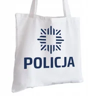 Torby i wózki na zakupy - Torba Bawełniana biała dla Policjanta Na Prezent ekologiczna Trwały Nadruk - miniaturka - grafika 1