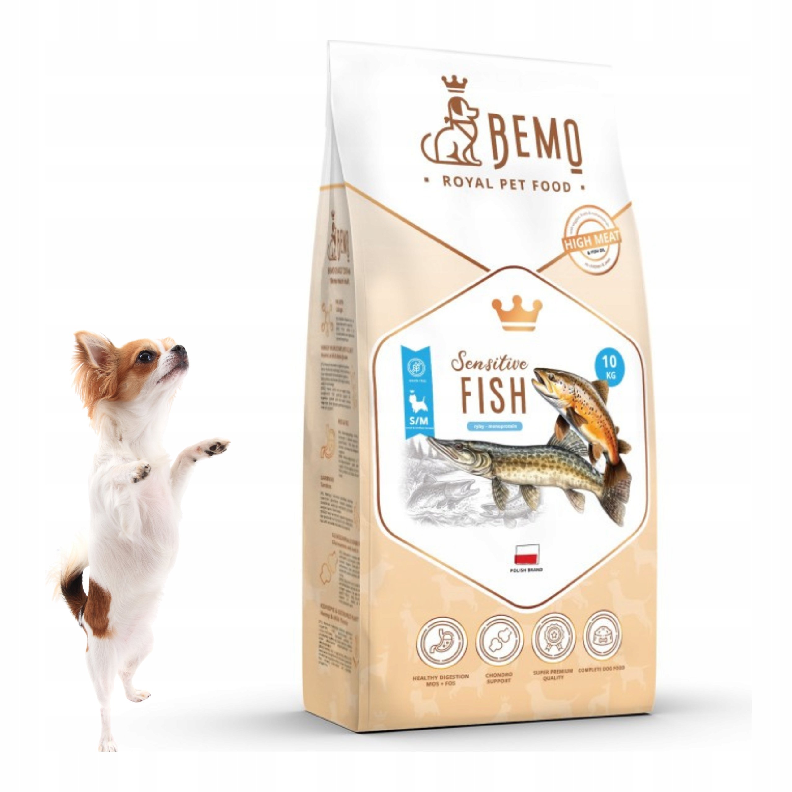 Karma dla psa sucha Bemo Sensitive Fish 10 kg Małych I Średnich Psów Z Rybą