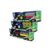 Samochody i pojazdy dla dzieci - Teama TOYS Traktor + przyczepa 1:32 niebieski - miniaturka - grafika 1