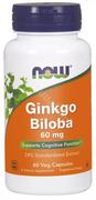 Suplementy naturalne - Now Foods GINKGO BILOBA 60MG, 60K - miniaturka - grafika 1