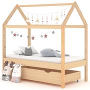 Łóżka dla dzieci i młodzieży - VidaXL Rama łóżka dziecięcego z szufladą, sosnowa, 70x140 cm - miniaturka - grafika 1