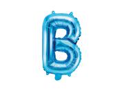 Balony i akcesoria - Party Deco Balon foliowy litera "B" niebieska - 35 cm FB2M-B-001 - miniaturka - grafika 1