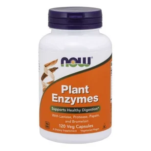 Now Foods Plant Enzymes - 120 kapsułek NOW2966 - Suplementy naturalne - miniaturka - grafika 1