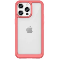 Etui i futerały do telefonów - Etui HURTEL Outer Space Case do Apple iPhone 15 Pro Przezroczysto-czerwony - miniaturka - grafika 1