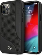 Etui i futerały do telefonów - Mercedes Mercedes MEHCP12LCDOBK iPhone 12 Pro Max 6,7" czarny/black hardcase Leather Perforated Area - miniaturka - grafika 1