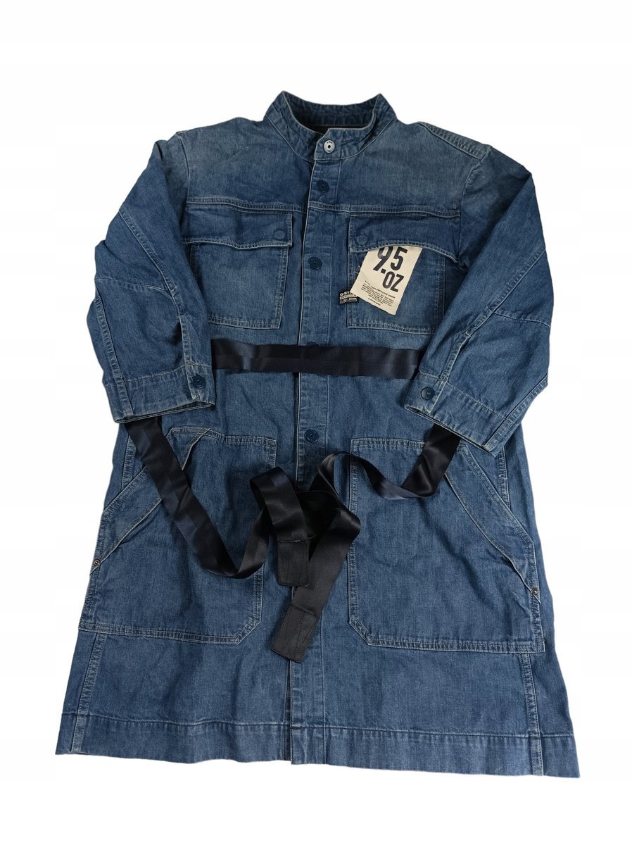 G-Star Raw, sukienka jeansowa damska z paskiem, r.L