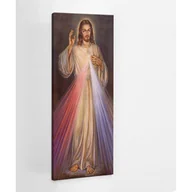 Ikony i obrazy sakralne - Miłosierdzie Jezusa Miłosierny - obraz polycanvas, 50x125 - miniaturka - grafika 1