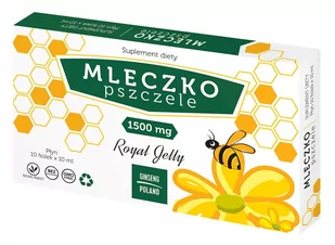 Ginseng Poland Mleczko pszczele Royal Jelly 1500 mg 10 fiolek x 10 ml 3711041 - Układ nerwowy - miniaturka - grafika 1