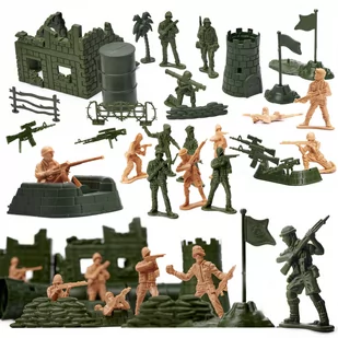 Żołnierzyki baza wojskowa figurki zestaw 114el. KX6187 - Figurki dla dzieci - miniaturka - grafika 15