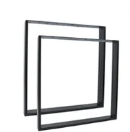 Ławy i stoliki kawowe - Natural Goods Berlin prowadnice meblowe RECHTECK, prowadnice stołowe, nogi stołowe, rama stołu, stół jadalny, ława, stolik kawowy, czarny, W60xH72 cm, 2 szt - miniaturka - grafika 1