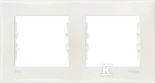 Schneider Electric Ramka 2-krotna - SEDNA DN5810323, kolor kremowy SDN5810323 - Klawisze i ramki - miniaturka - grafika 1