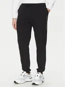 Spodnie sportowe męskie - Tommy Hilfiger Spodnie dresowe UM0UM03348 Czarny Regular Fit - miniaturka - grafika 1