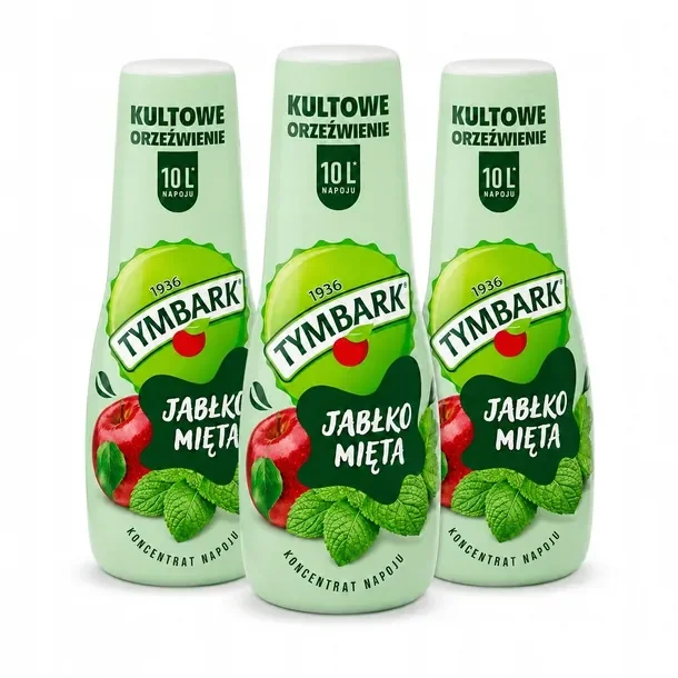 Syrop koncentrat do saturatora wody napój Tymbark Jabłko-Mięta 500ml x3