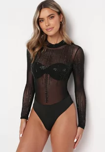 Czarne Prześwitujące Body w Kryształki Sualia - Body - miniaturka - grafika 1