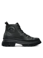 Botki męskie - KARL LAGERFELD Trapery KL25234 Czarny - miniaturka - grafika 1