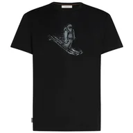 Koszulki sportowe męskie - Koszulka męska Icebreaker Merino 150 Tech Lite Skiing Yeti Rozmiar: M / Kolor: czarny - miniaturka - grafika 1