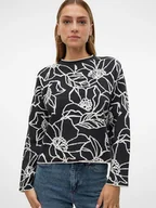 Swetry damskie - Vero Moda Sweter "New" w kolorze czarnym - miniaturka - grafika 1