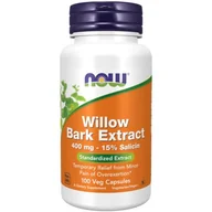 Witaminy i minerały - Now Foods NOW Willow Bark Extract 400mg-15% Salicin 100caps - miniaturka - grafika 1
