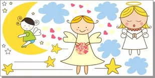 Naklejki na ścianę dla dzieci mat Aniołki 101, 150x75 cm - Naklejki na ścianę Naklejki na ścianę dla dzieci mat Aniołki 101, 150x75 cm - Naklejki na ścianę - miniaturka - grafika 1