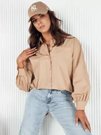 Koszule damskie - Koszula damska KLARA kamelowa Dstreet DY0371-L - miniaturka - grafika 1