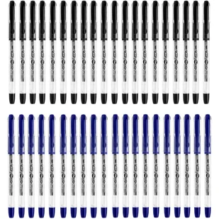 40 szt. x długopis żelowy BIC Gel-ocity Stic cienka końcówka: 20x niebieski i 20x czarny - Długopisy - miniaturka - grafika 1