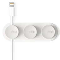 Kable - Elago Magnetyczny Uchwyt Klips Organizer Do Kabli, Biały - miniaturka - grafika 1