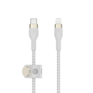Belkin Kabel USB Typ-C Lightning Braided Silicone 3m Biały CAA011BT3MWH - Kable USB - miniaturka - grafika 2
