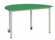 Meble do szkół i przedszkoli - Stolik mobilny blat półokrągły 120x60/rozmiar 1,2,3 - miniaturka - grafika 1