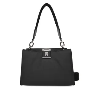 Torebka Tommy Hilfiger Th Her Med Satchel Nylon Sv AW0AW18200 Czarny - Torebki damskie - miniaturka - grafika 1