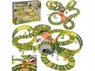 Zabawki konstrukcyjne - Mega Tor Wyścigowy Petla Dinozaur Dino Park 260El. - miniaturka - grafika 1