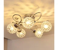 Lampy sufitowe - Żyrandol natynkowy SOPHIA 5xE27/15W/230V chrom błyszczący/przezroczysty - miniaturka - grafika 1