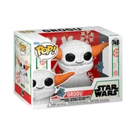 Figurki dla dzieci - Funko POP! Marvel, figurka kolekcjonerska, POP Star Wars: Mando HLDY- Grogu SNWMN - miniaturka - grafika 1
