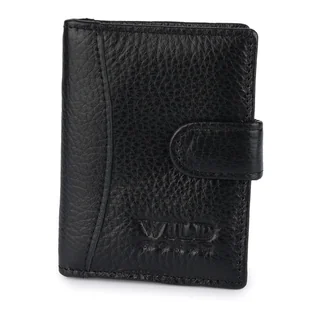 Etui na Karty Dokumenty Skórzane Wild Horse Czarne - Etui na dokumenty i karty - miniaturka - grafika 1