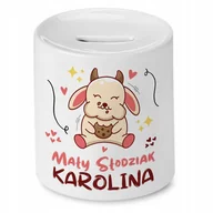 Skarbonki - Skarbonka 330 ml Dla Karoliny Córki Dziecka z Nadrukiem ze Zdjęciem - miniaturka - grafika 1
