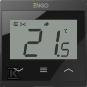 Regulatory i termostaty - Regulator temperatury Internetowy, ENGO E55-B, podtynkowy, do ramki 55x55, Wi-Fi, 230V, czarny - miniaturka - grafika 1