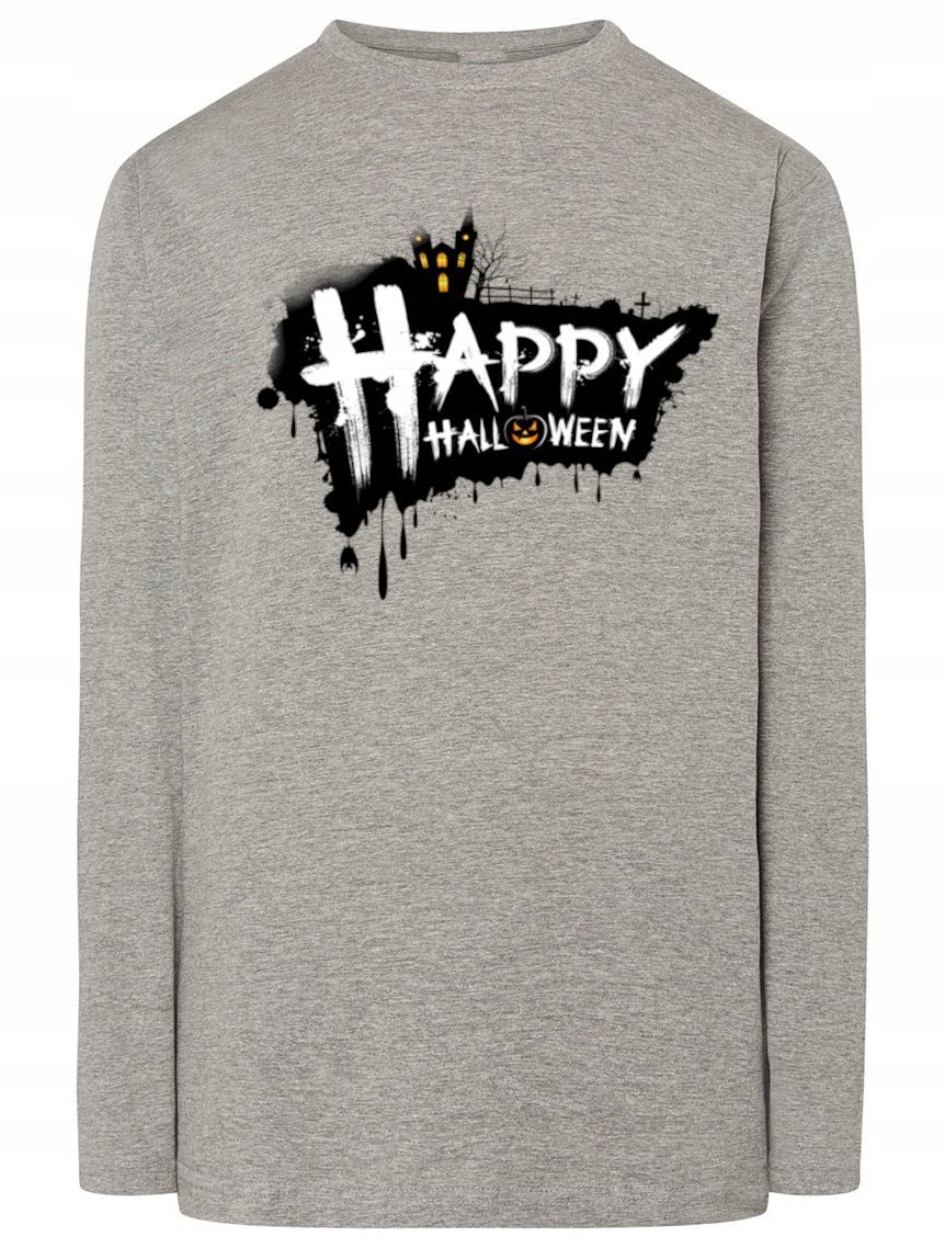 Longsleeve męski nadruk Happy Halloween Rozm.4XL