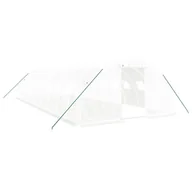 Szklarnie ogrodowe - Prolenta Premium - Szklarnia z ramą stalową biała 40 m² 10x4x2 m - miniaturka - grafika 1