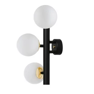 Kaspa Lampa ścienna CUMULUS 20759302 kinkiet do sypialni biało czarny - Lampy ścienne - miniaturka - grafika 1
